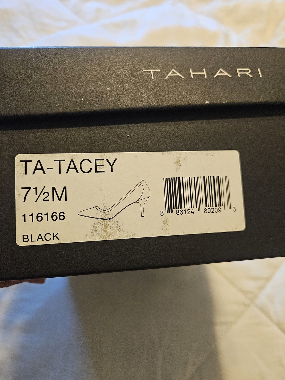Tahari Black Woven Pointed-Toe Low Heels - Picture 7 of 7